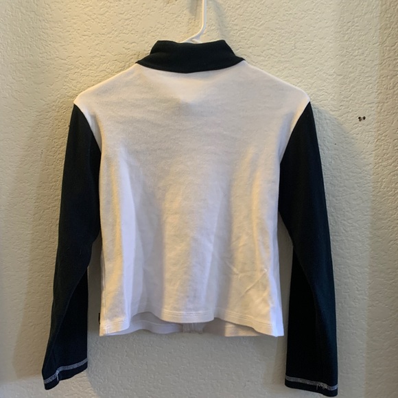 White and black super cool zip up. - Picture 2 of 3
